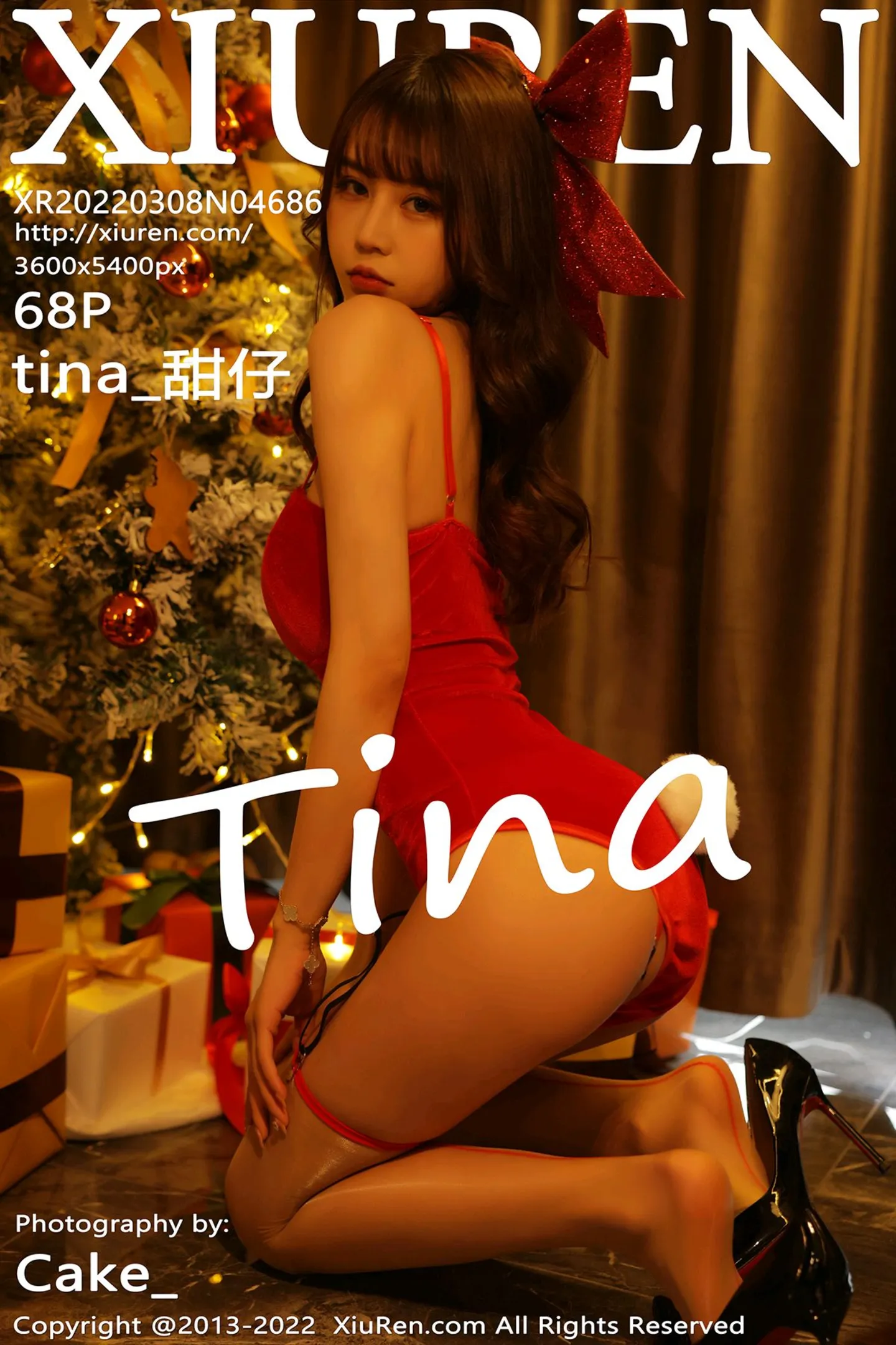 [XiuRen秀人网]No.4686_模特tina_甜仔私房性感红色吊带配闪亮肉丝吊袜完美诱惑写真68P-秀人网 - XiuRen.Space